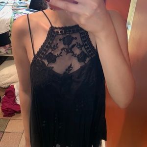 Abercrombie Black Lace Tank Top